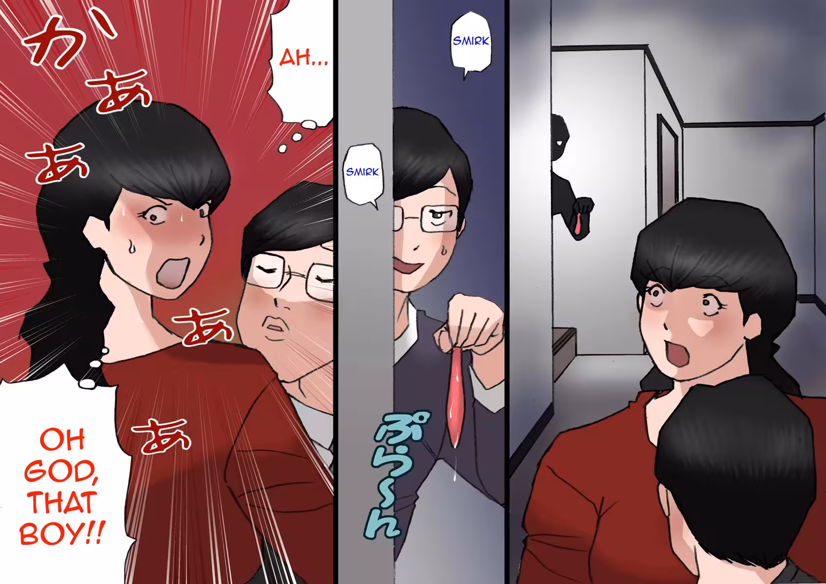 Father Fights Mother on the Roof Under the Moonlight