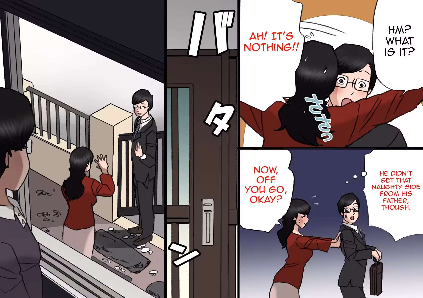 Father Fights Mother on the Roof Under the Moonlight