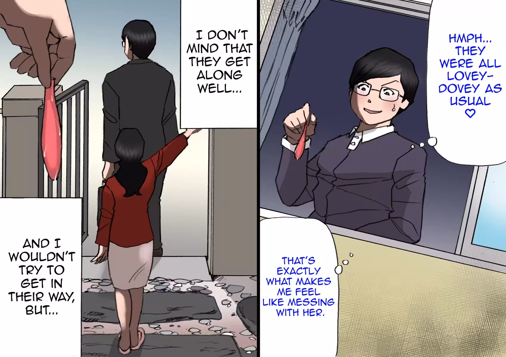 Father Fights Mother on the Roof Under the Moonlight