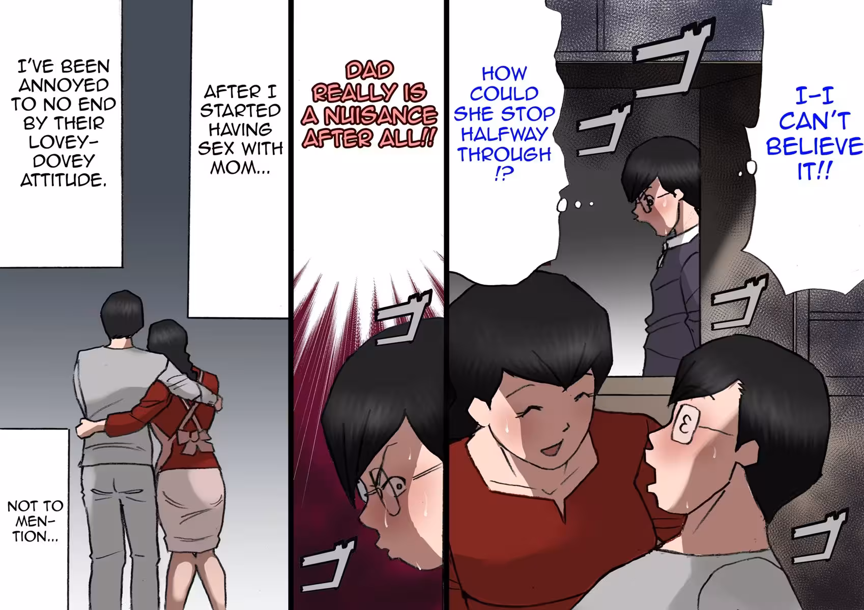 Father Fights Mother on the Roof Under the Moonlight