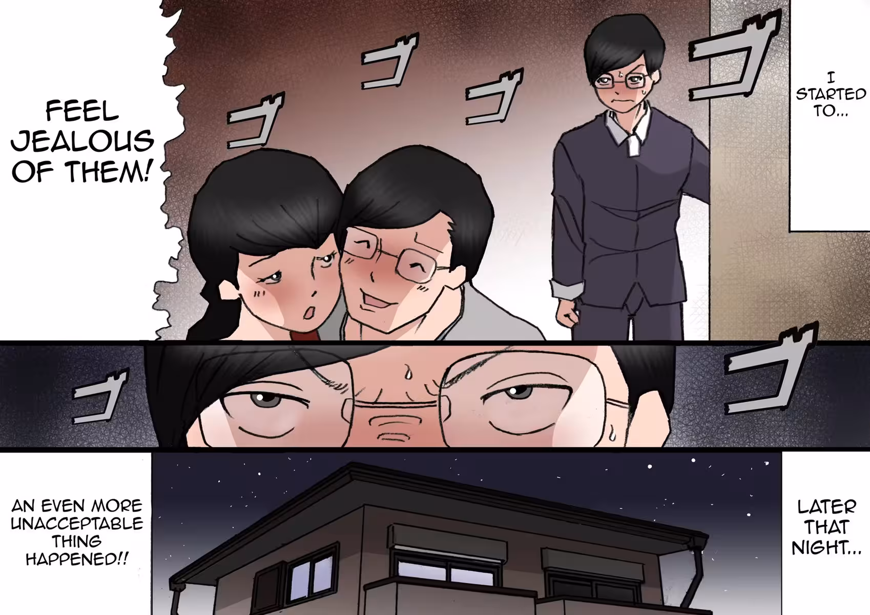 Father Fights Mother on the Roof Under the Moonlight