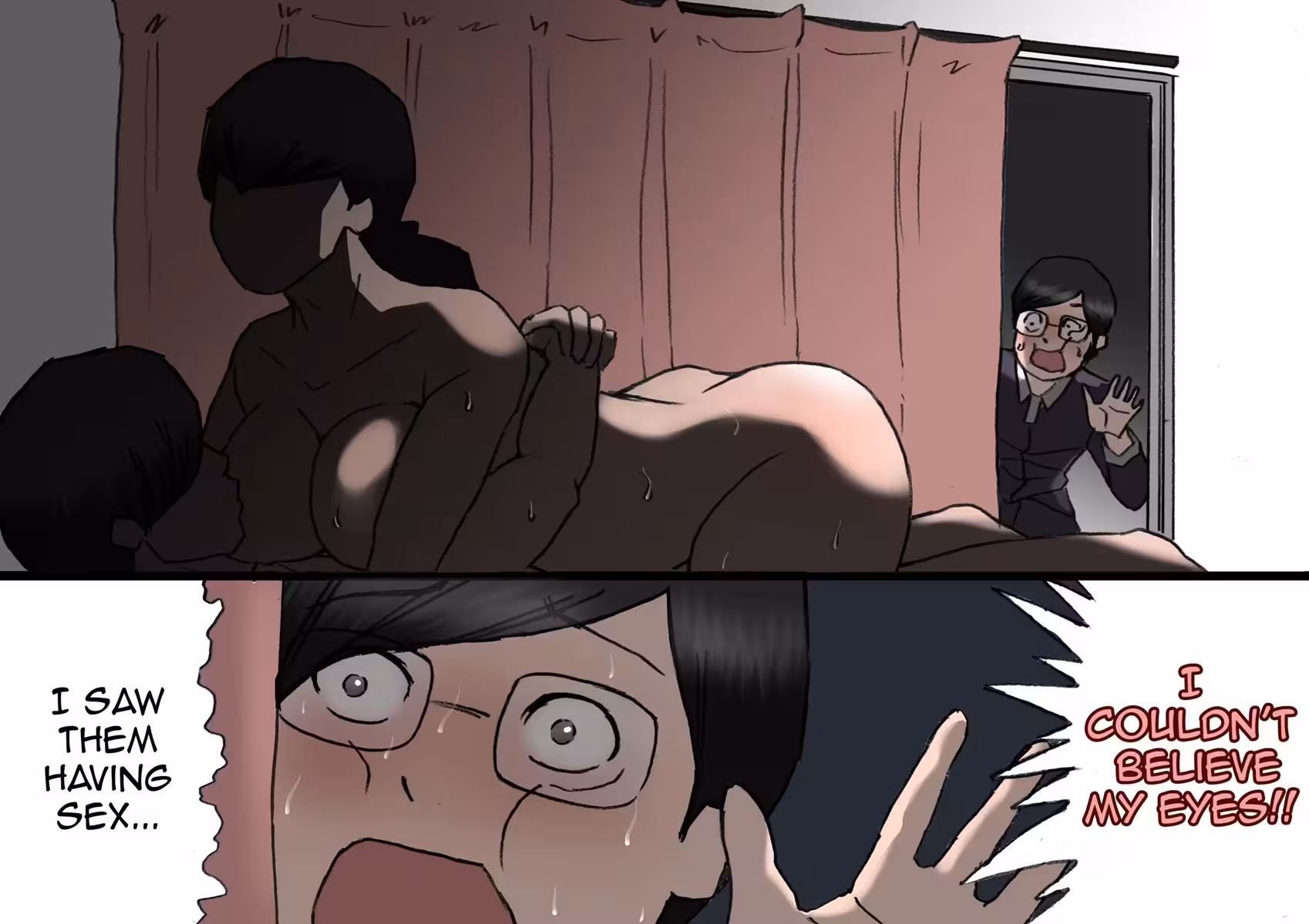 Father Fights Mother on the Roof Under the Moonlight