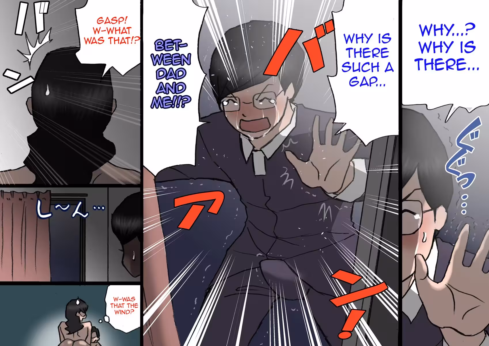 Father Fights Mother on the Roof Under the Moonlight